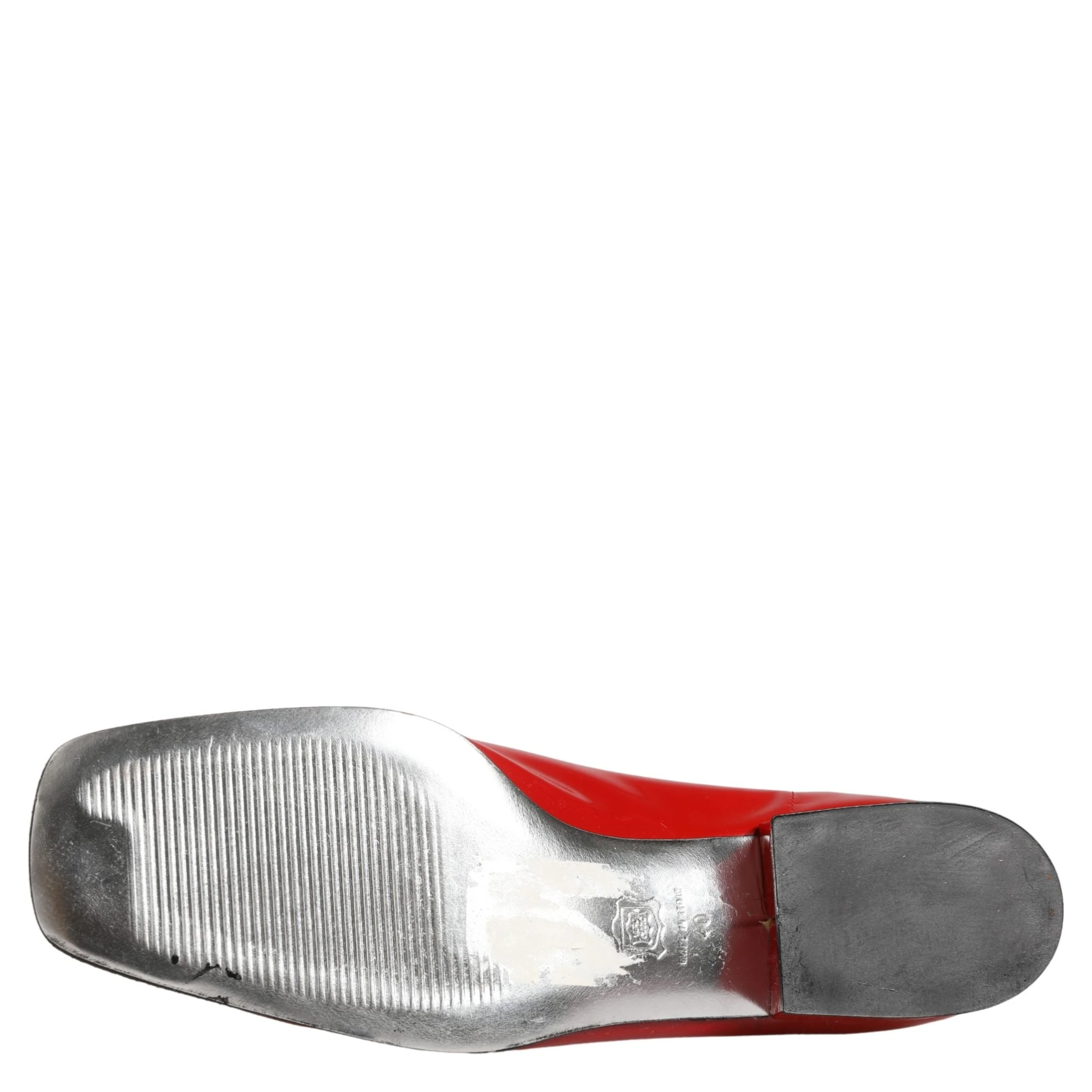 Red Patent Leather Moccasin Slip On Shoes