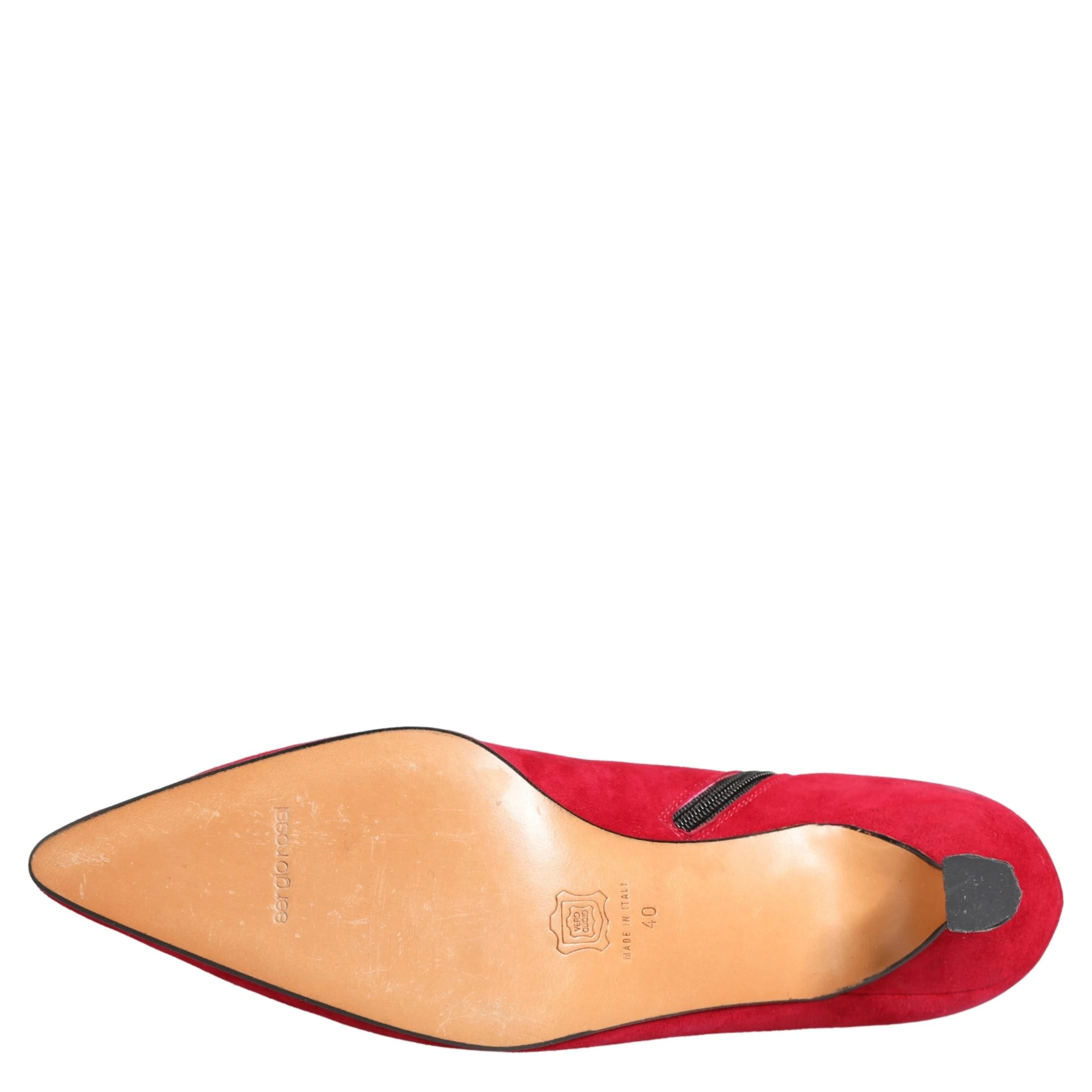 Red Suede Ankle Boots Shoes