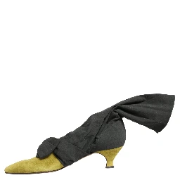 Black Yellow Suede Boots Shoes