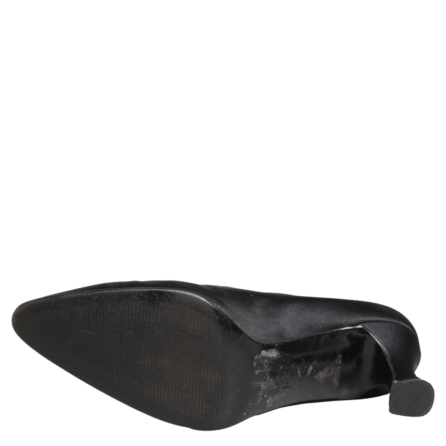 Black Satin Mary Jane Pumps Shoes