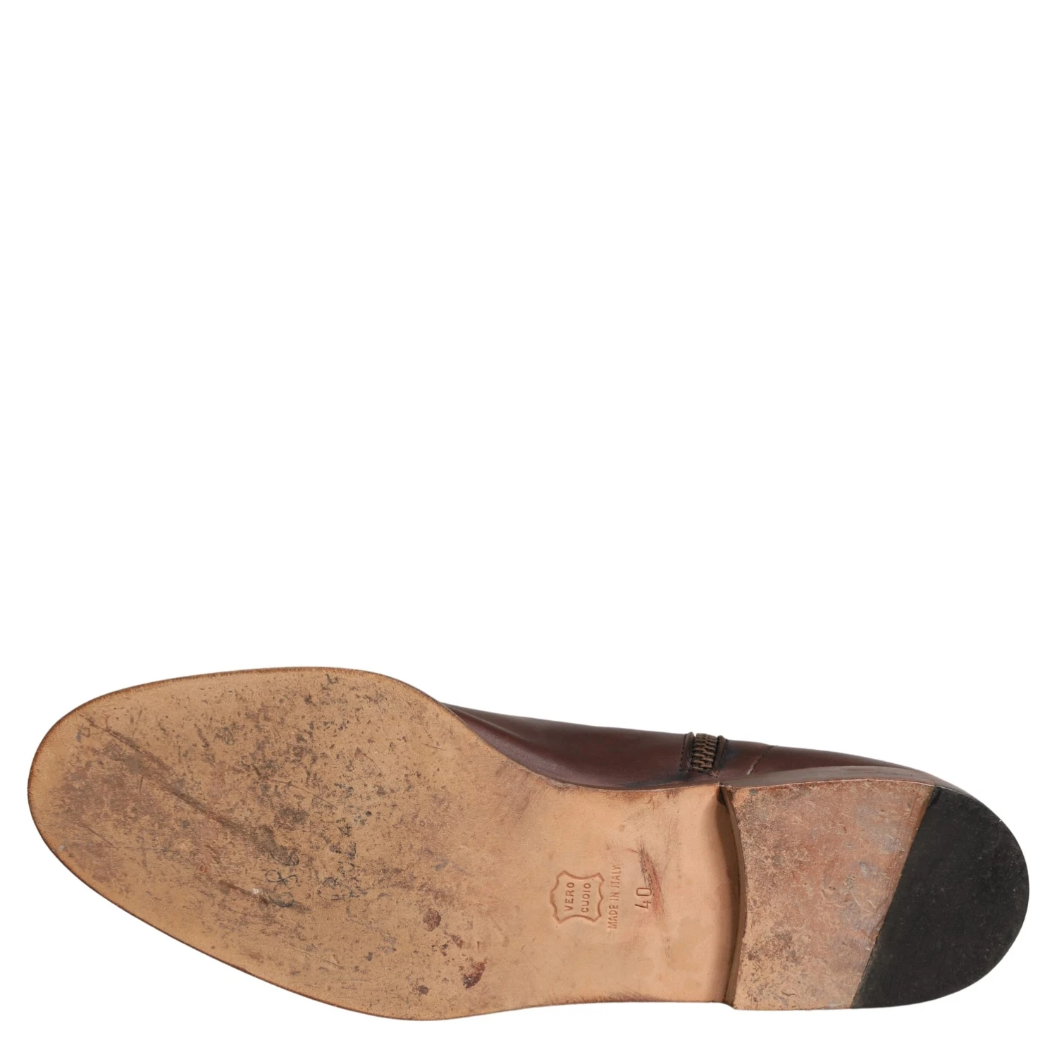 Brown Leather Flats Biker Ankle Boots Shoes