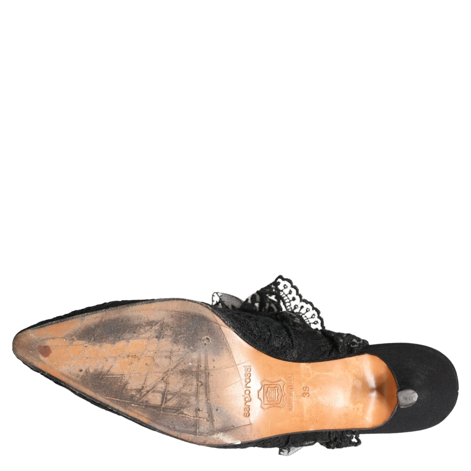 Black Lace Heels Sandals Shoes