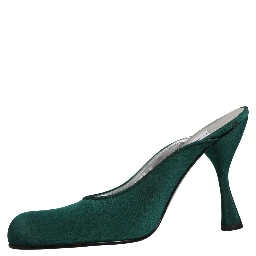 Green Suede Leather High Heel Pumps Shoes