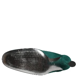 Green Suede Leather High Heel Pumps Shoes