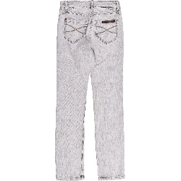 Blue Cotton Straight-Leg Jeans