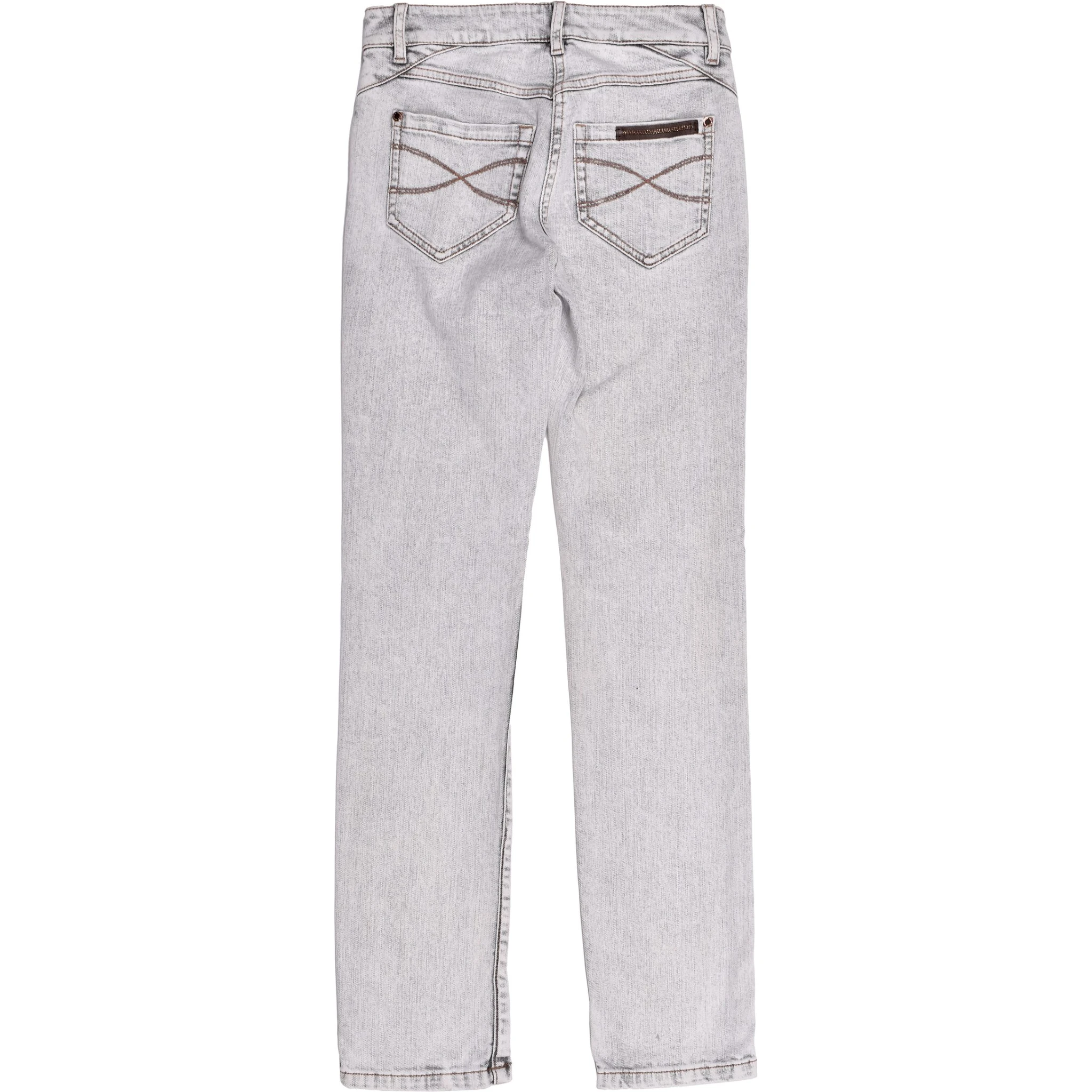 Blue Cotton Straight-Leg Jeans