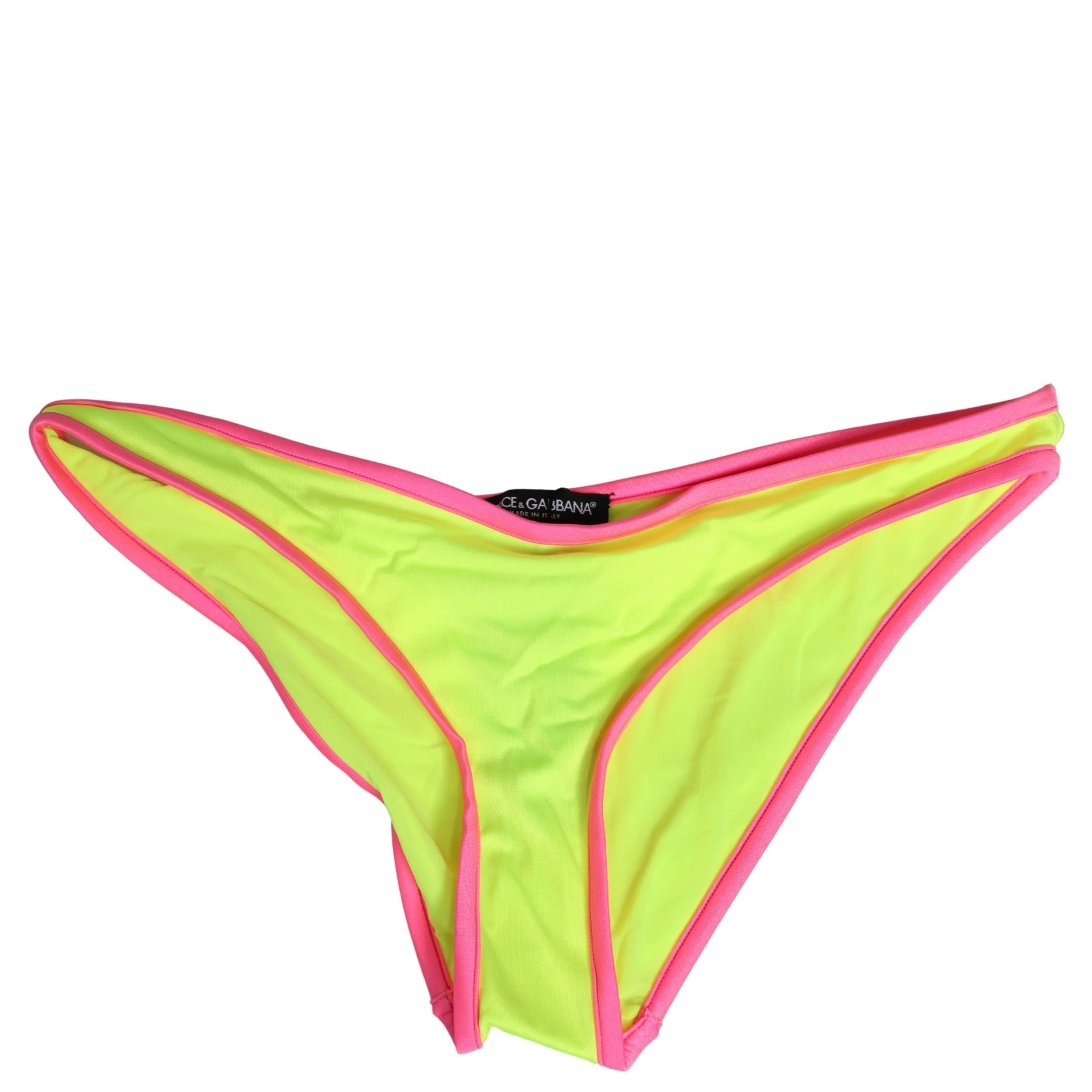 Yellow Pink Nylon Bottom Beachwear Bikini Underwear