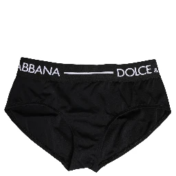 Black Nylon Stretch Coulotte Panty Underwear