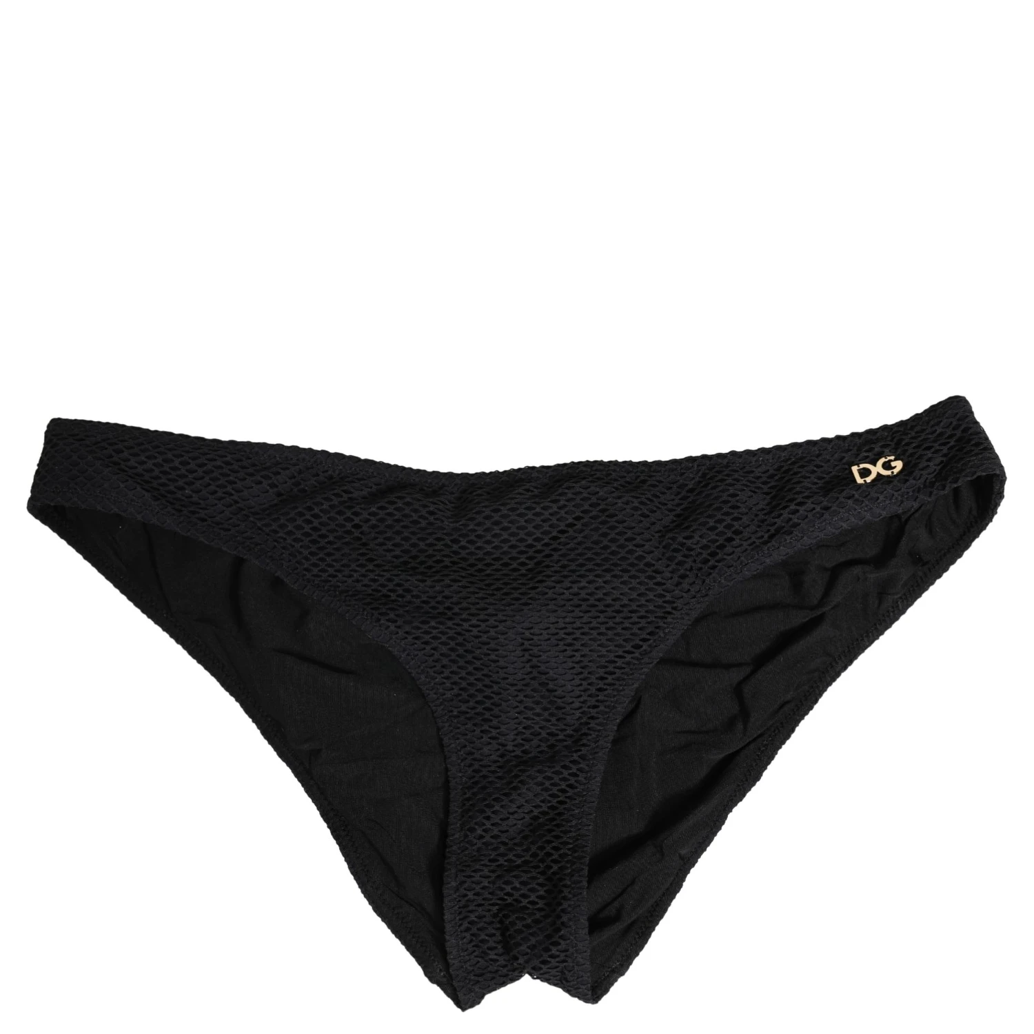 Black Nylon DG Logo Plaque Regular Brief Underwear