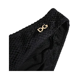 Black Nylon DG Logo Plaque Regular Brief Underwear
