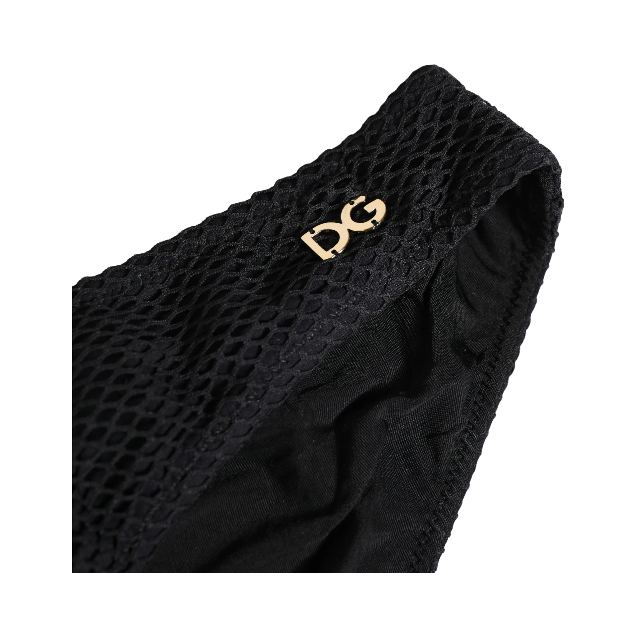 Black Nylon DG Logo Plaque Regular Brief Underwear