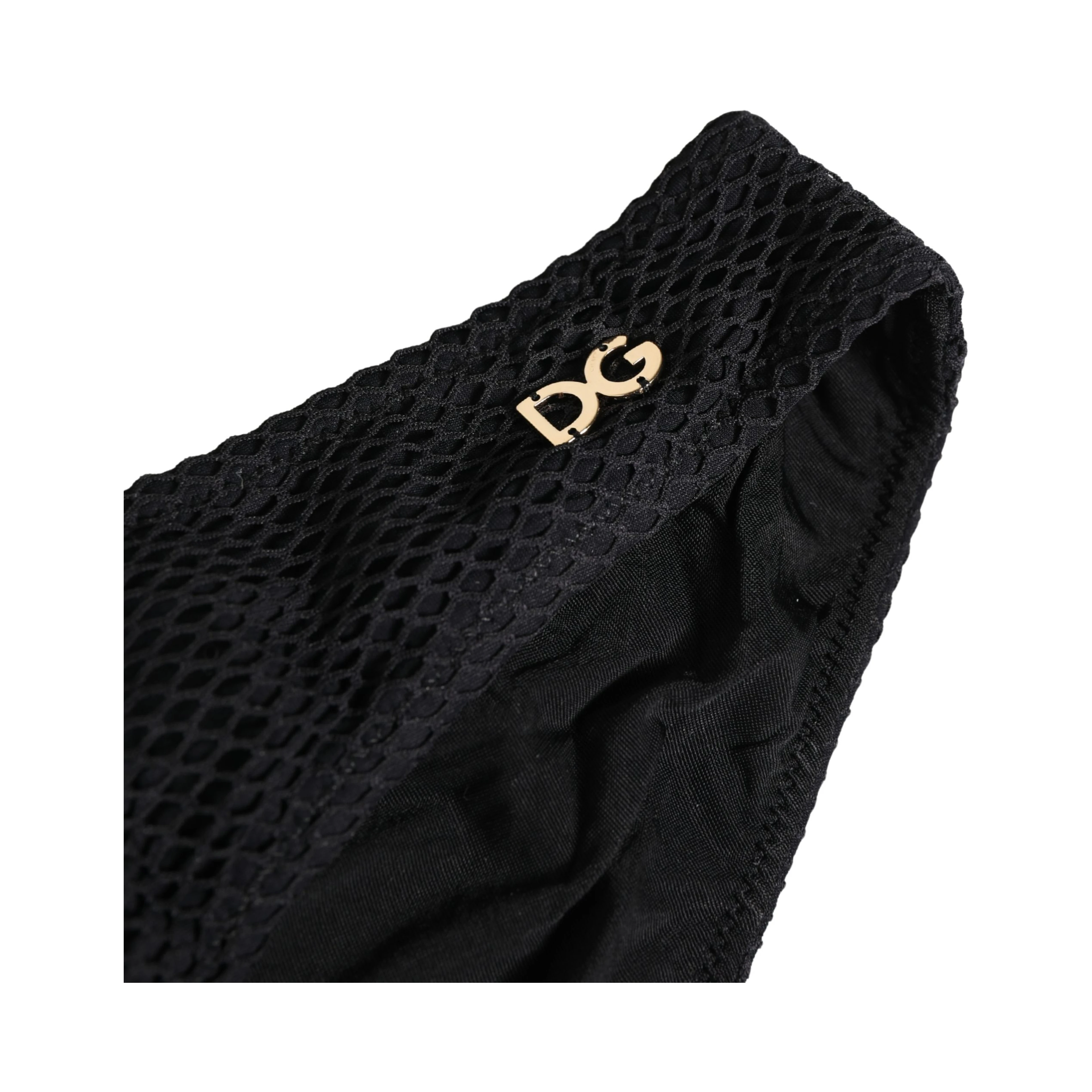 Black Nylon DG Logo Plaque Regular Brief Underwear
