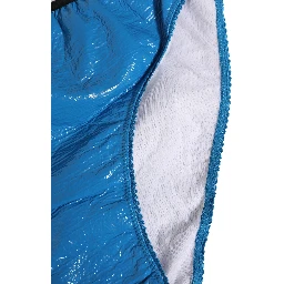 Blue Logo Waistband High Waist Brief Underwear
