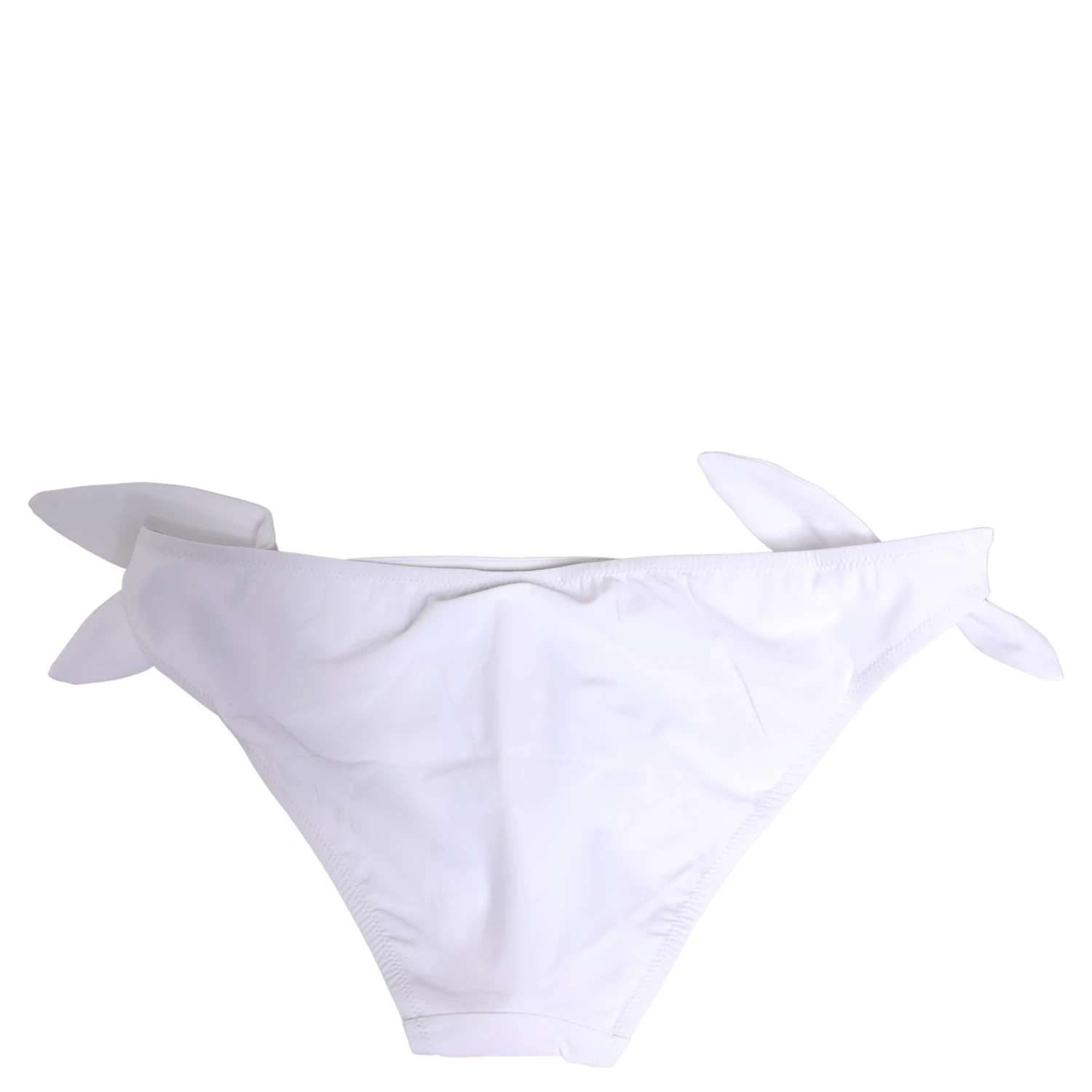 White Nylon DG Logo Plaque Bikini Bottom Swimwear