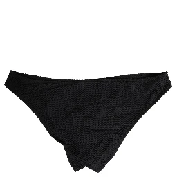 Black Nylon DG Logo Plaque Regular Brief Underwear