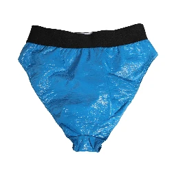 Blue Logo Waistband High Waist Brief Underwear