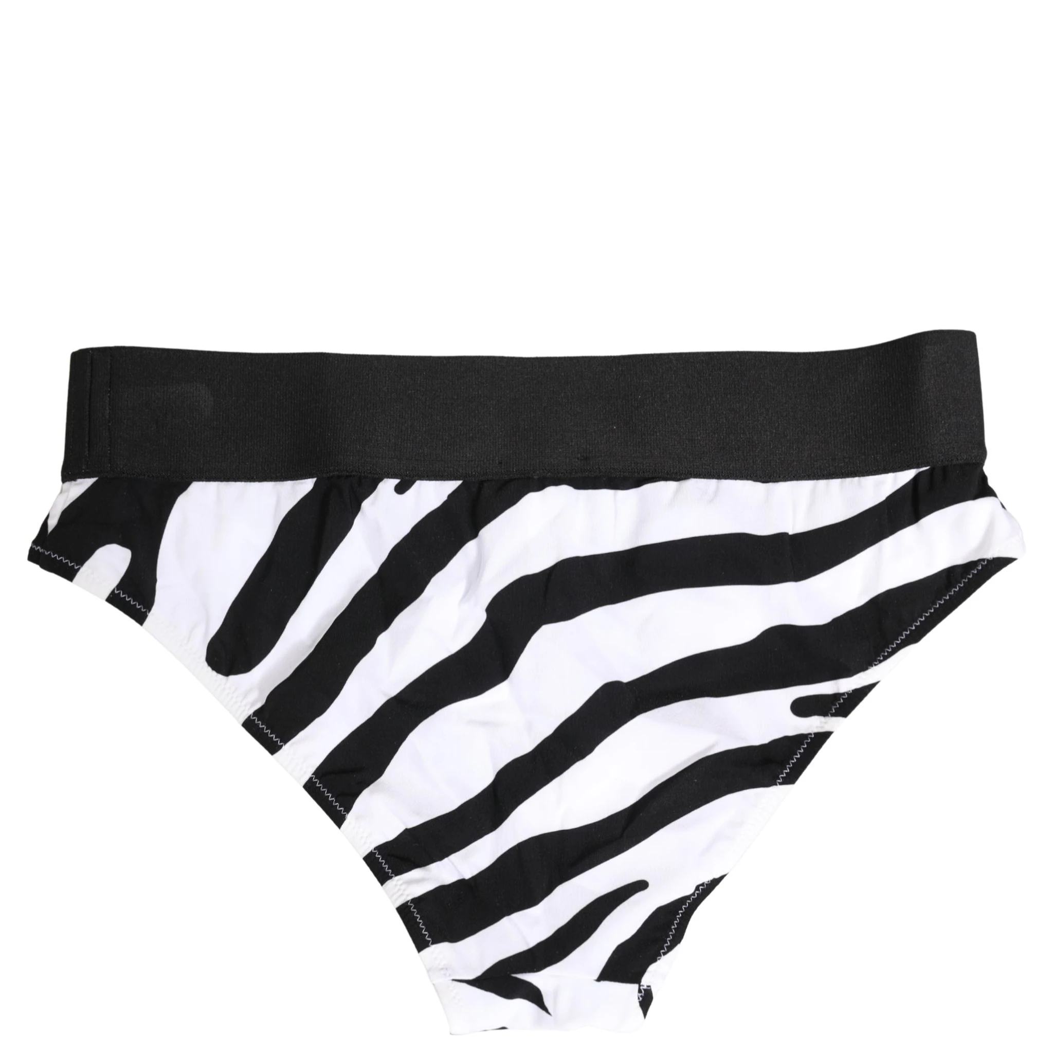 Black White Zebra Print Brief Panty Underwear