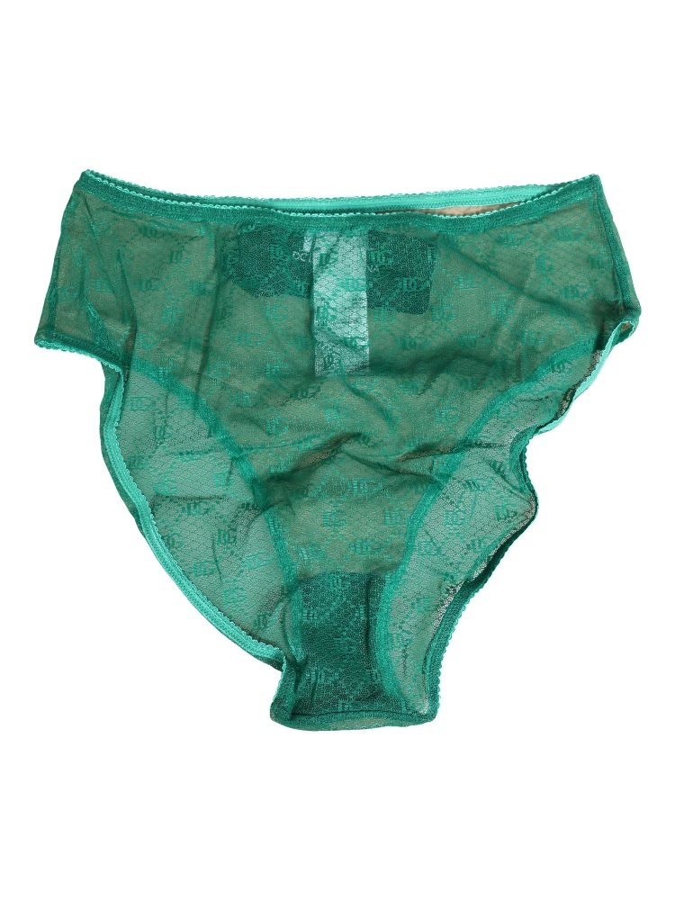 Green Lace Nylon DG Lingerie Panty Brief Underwear