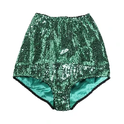 Green Sequin Nylon High Waist Girdle Underwear