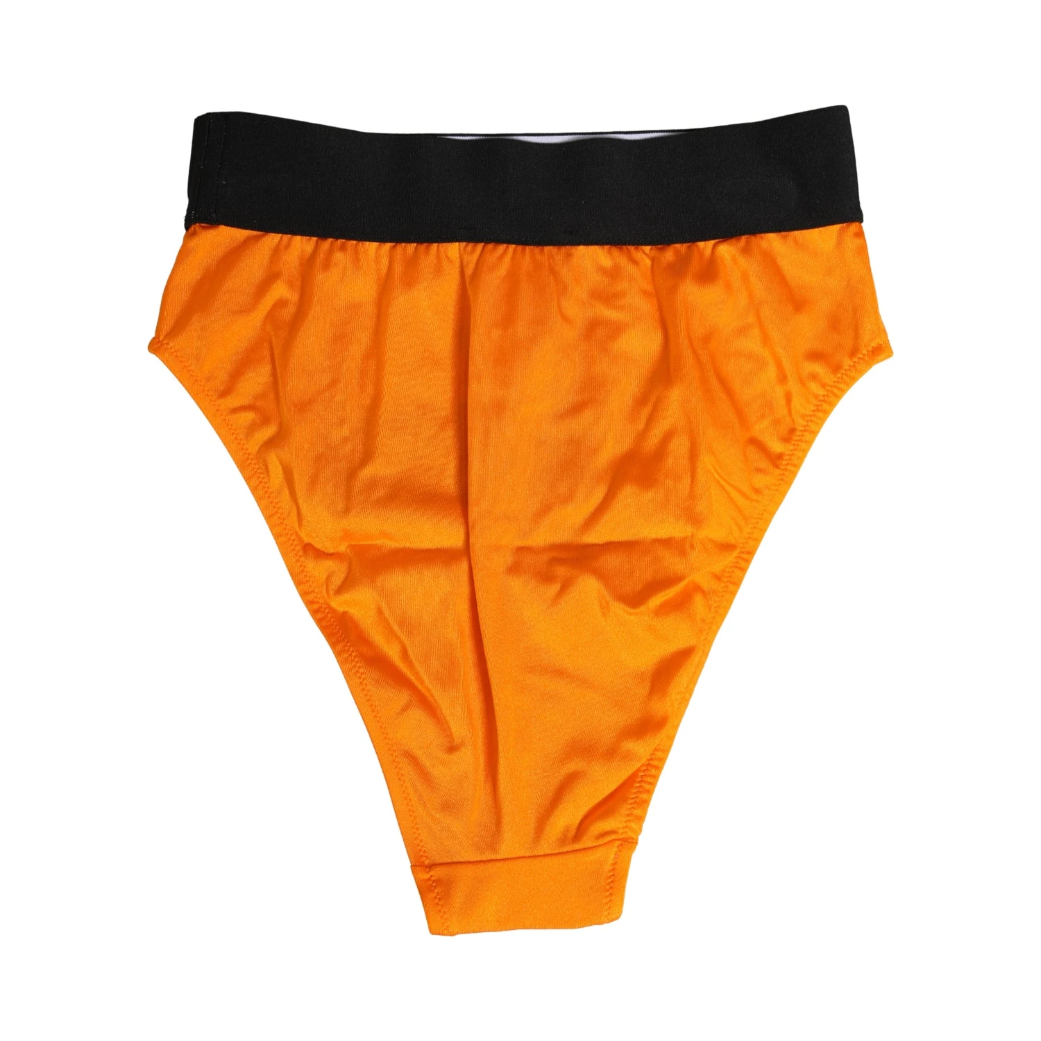 Orange Crystal High Waist Brief Panty Underwear