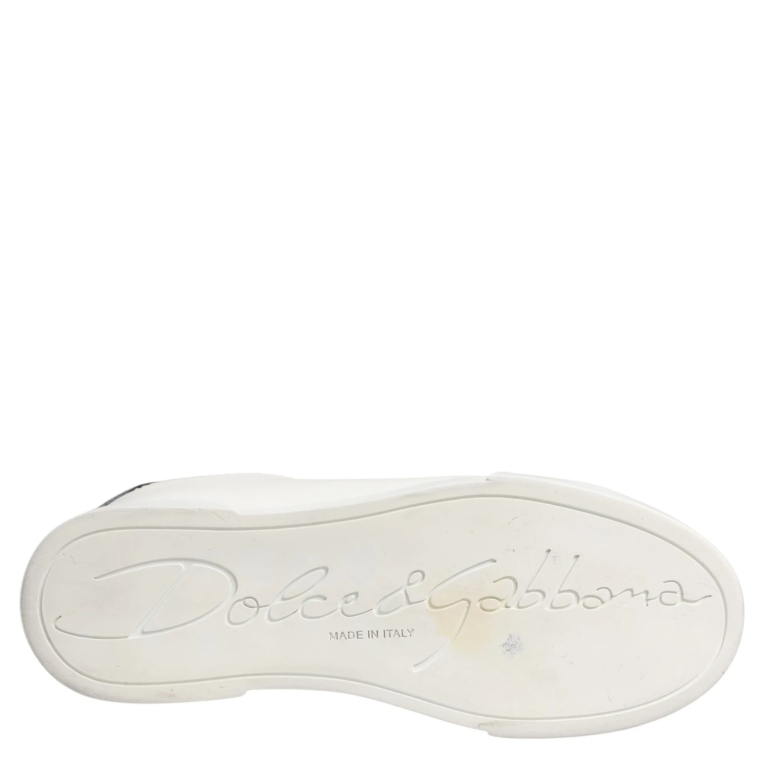 White Black Portofino Leather Sneakers Shoes