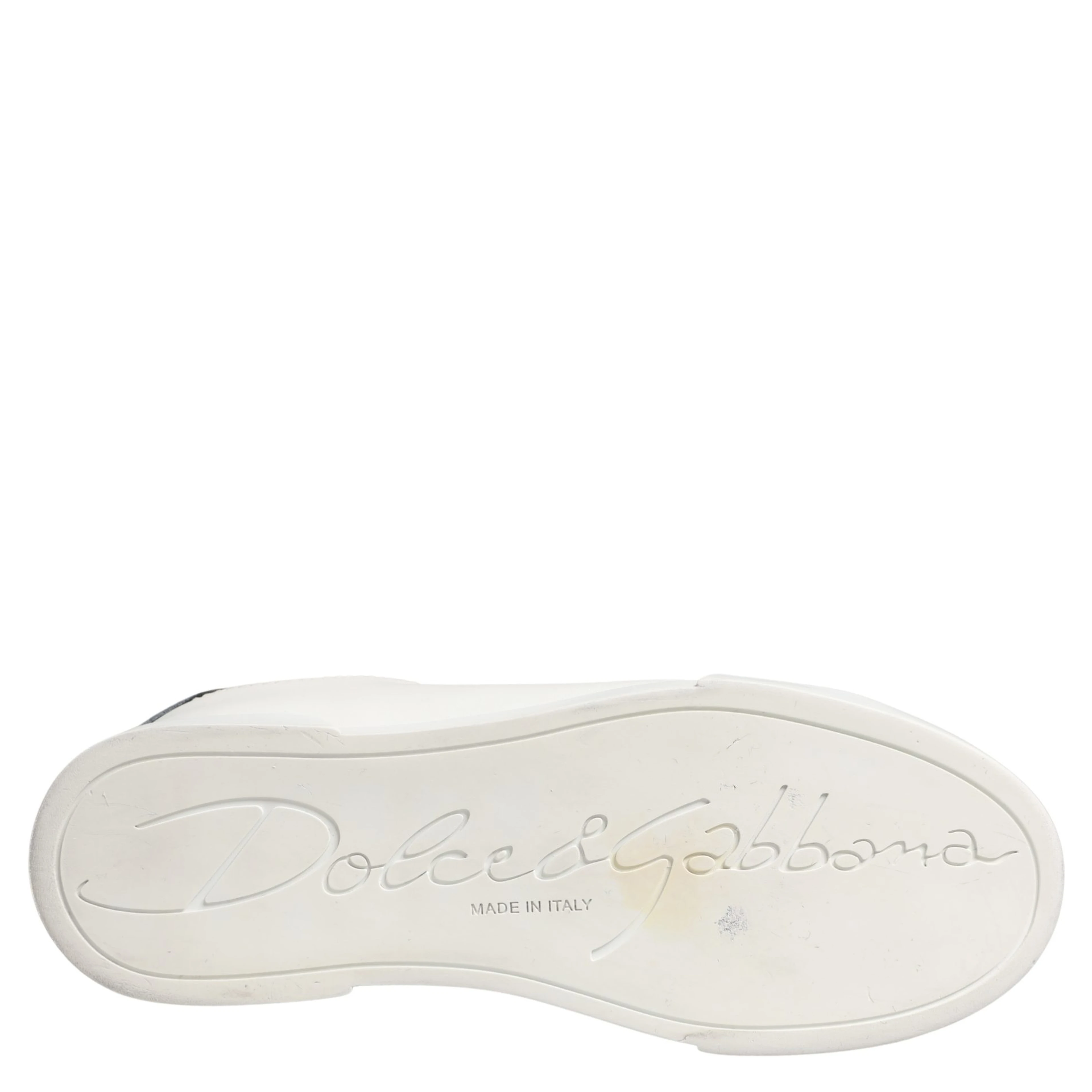 White Black Portofino Leather Sneakers Shoes
