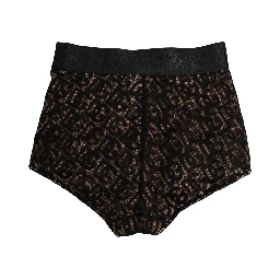 Black Cotton DG Logo High Waist Girdle Underwear