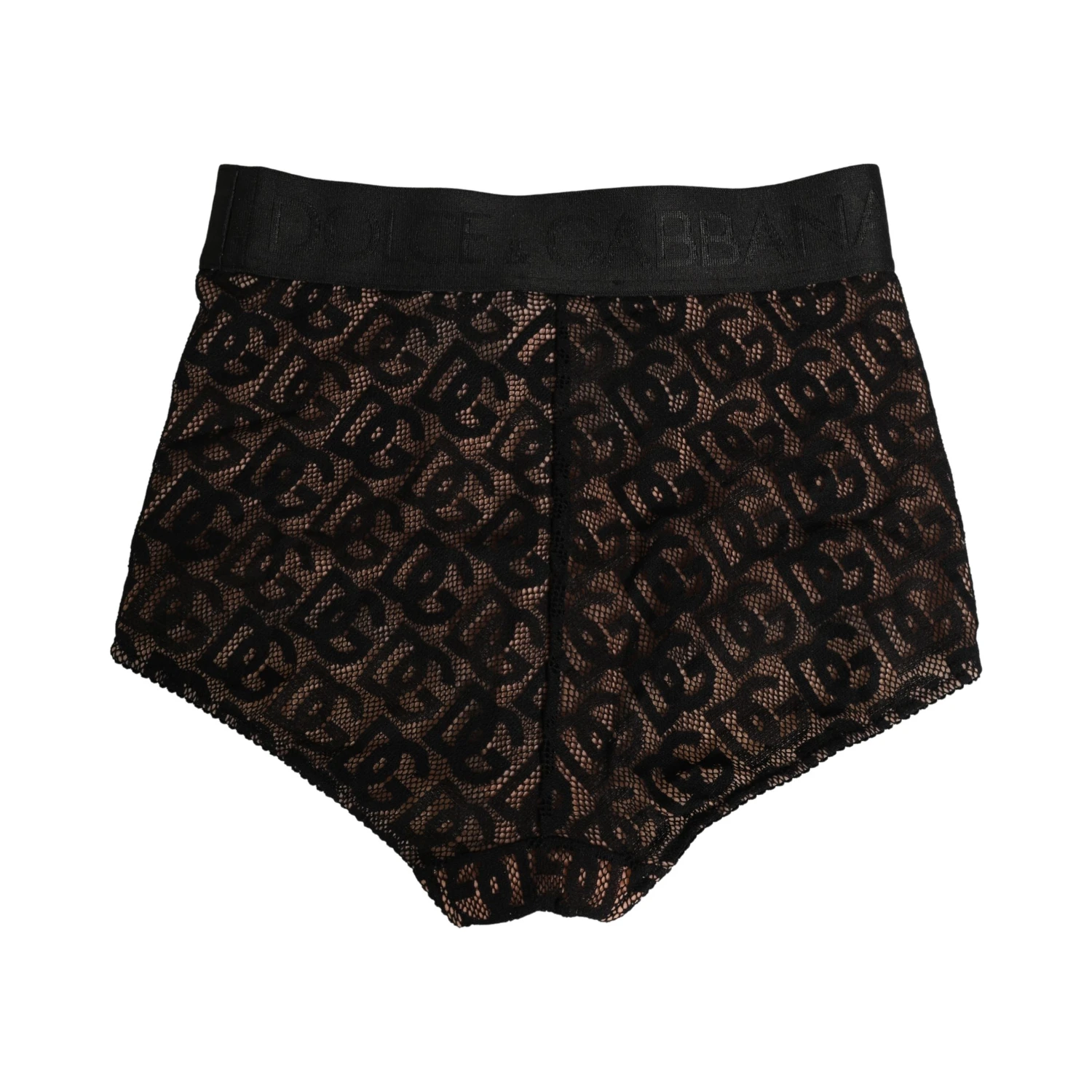 Black Cotton DG Logo High Waist Girdle Underwear
