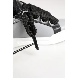 Gray Leather Low Top Lace Up Sneakers Shoes