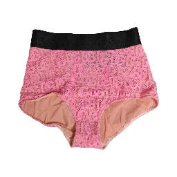 Pink Cotton DG Logo High Waist Girdle Underwear