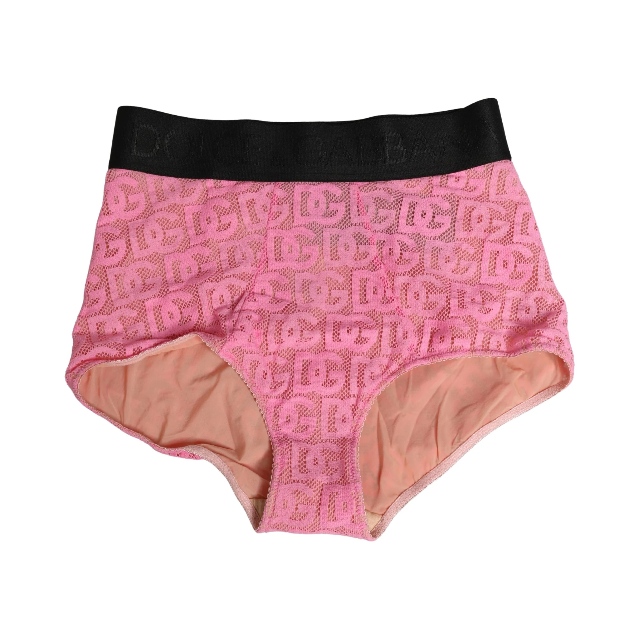 Pink Cotton DG Logo High Waist Girdle Underwear