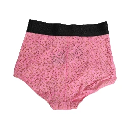 Pink Cotton DG Logo High Waist Girdle Underwear