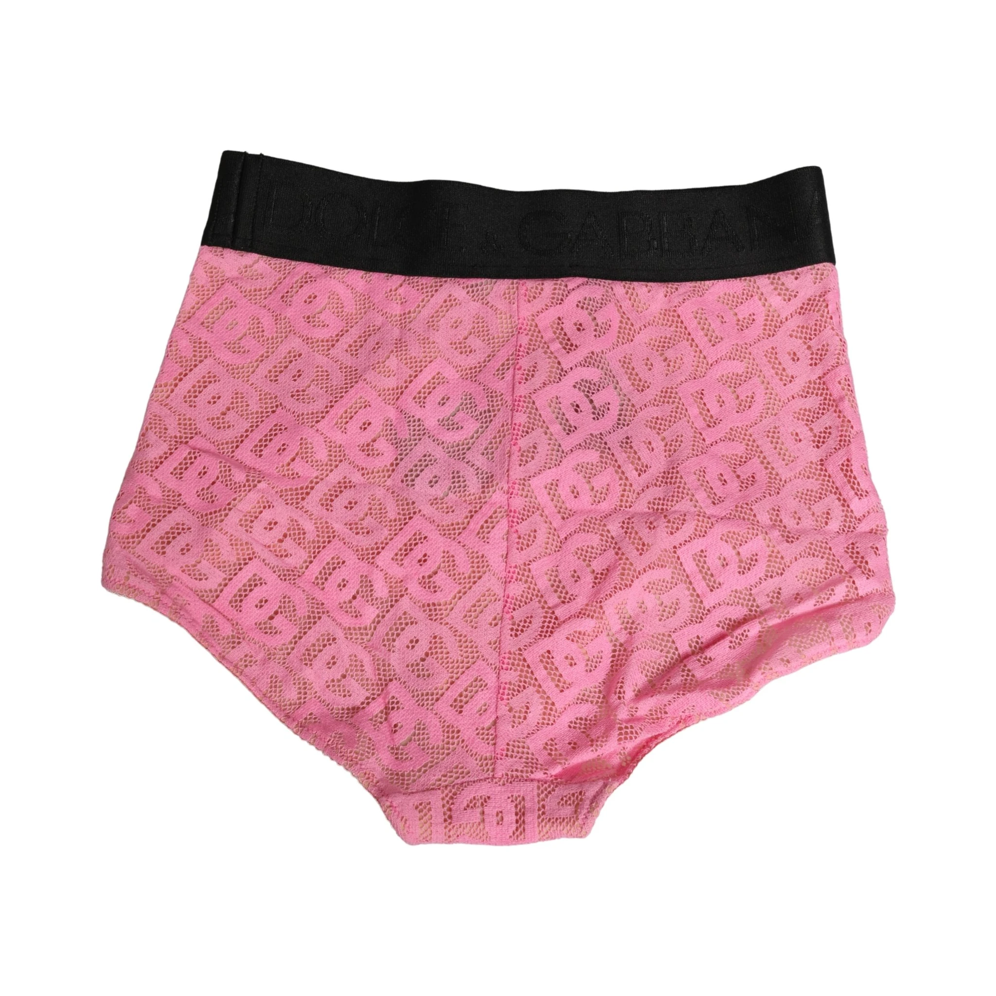 Pink Cotton DG Logo High Waist Girdle Underwear