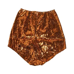 Orange Sequin Nylon High Waist Girdle Underwear