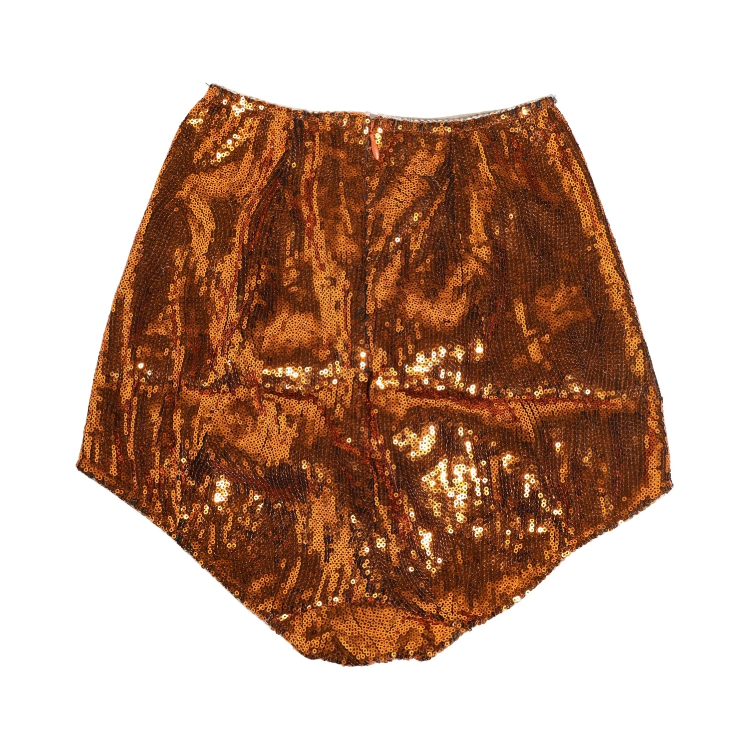 Orange Sequin Nylon High Waist Girdle Underwear