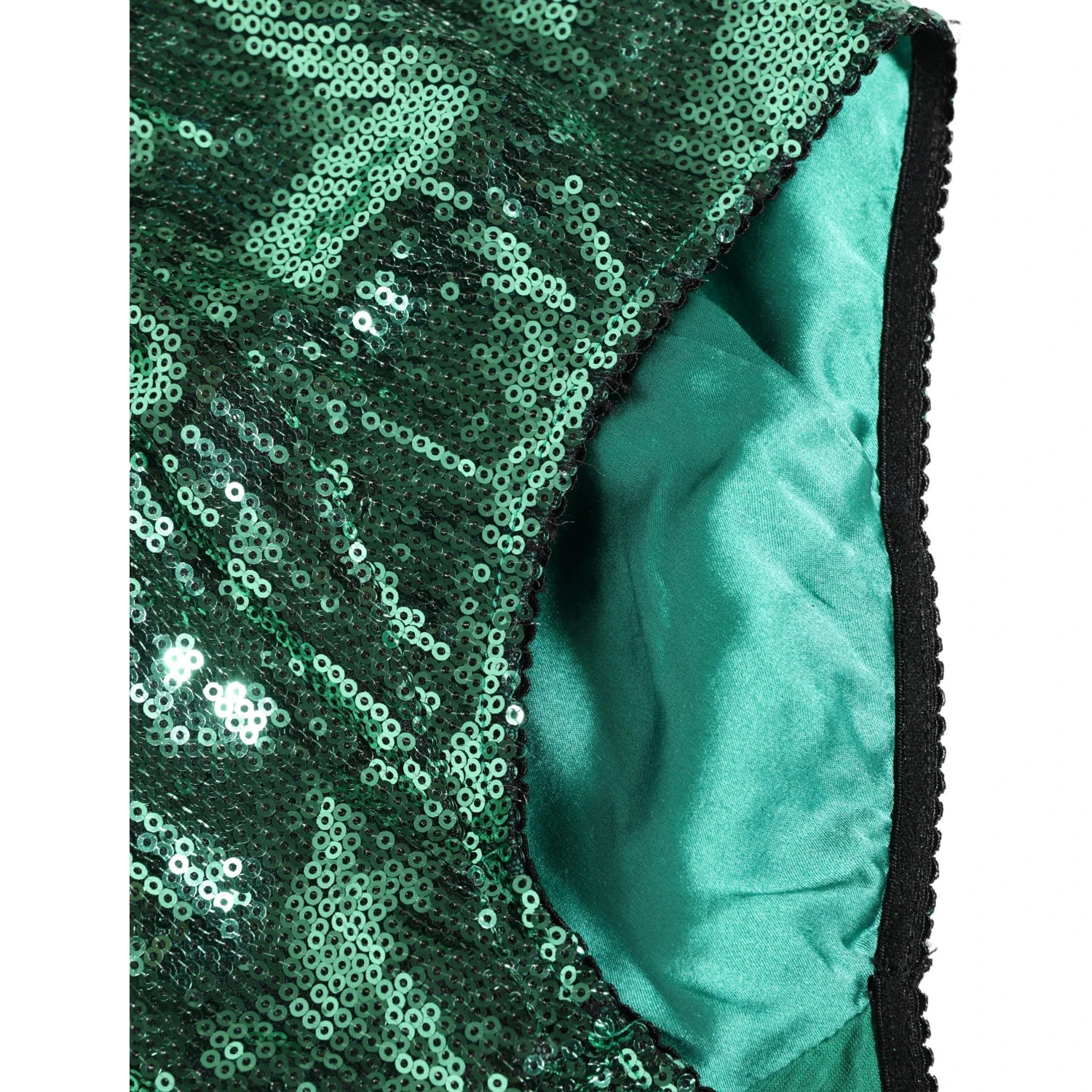 Green Sequin Nylon High Waist Girdle Underwear