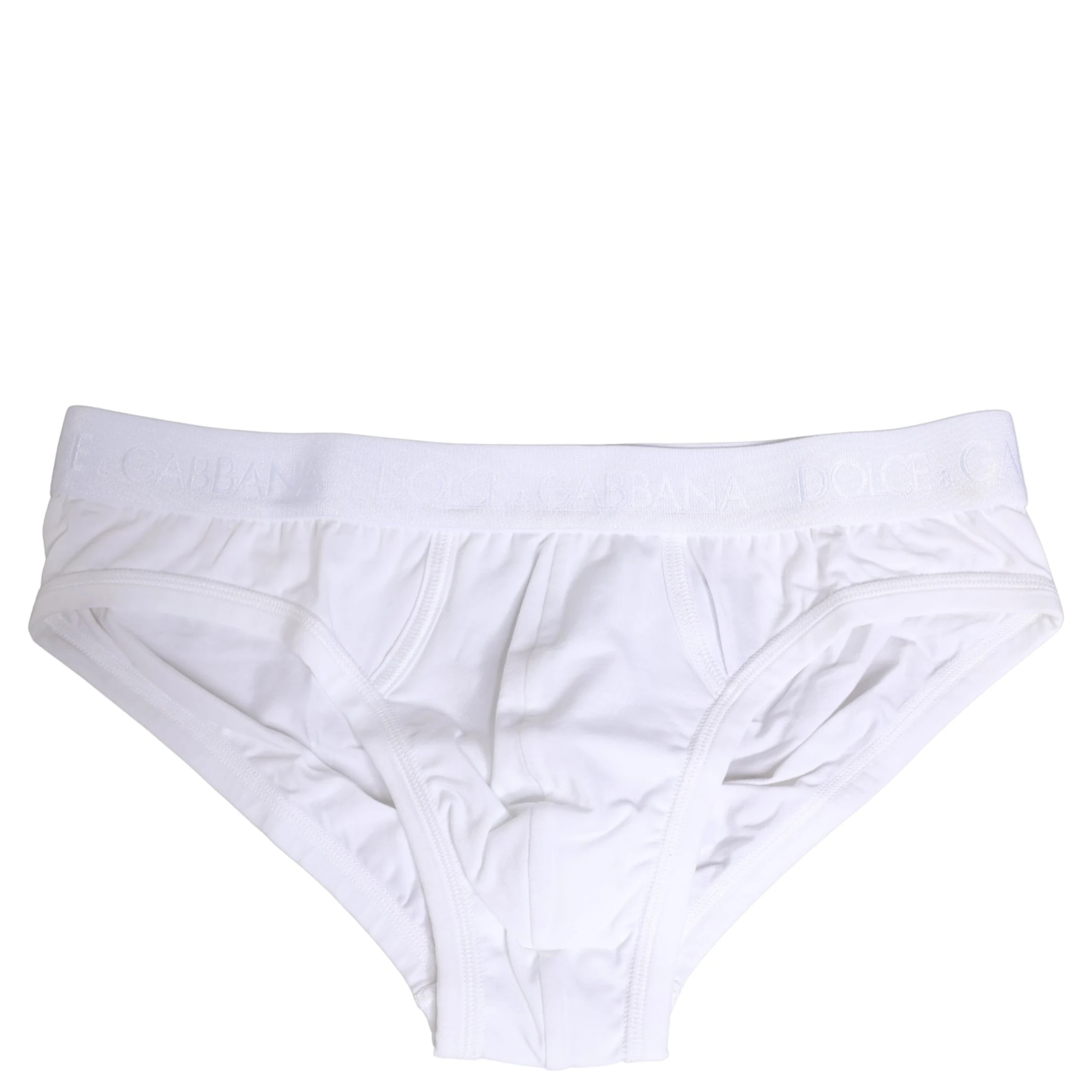 White Logo Waistband Cotton Men Brief Underwear