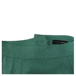 Mint Green Viscose Pencil Cut Midi Skirt
