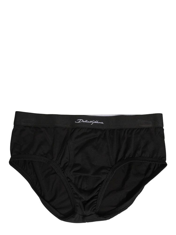 Black Silk Logo Waistband Men Brief Underwear alternative