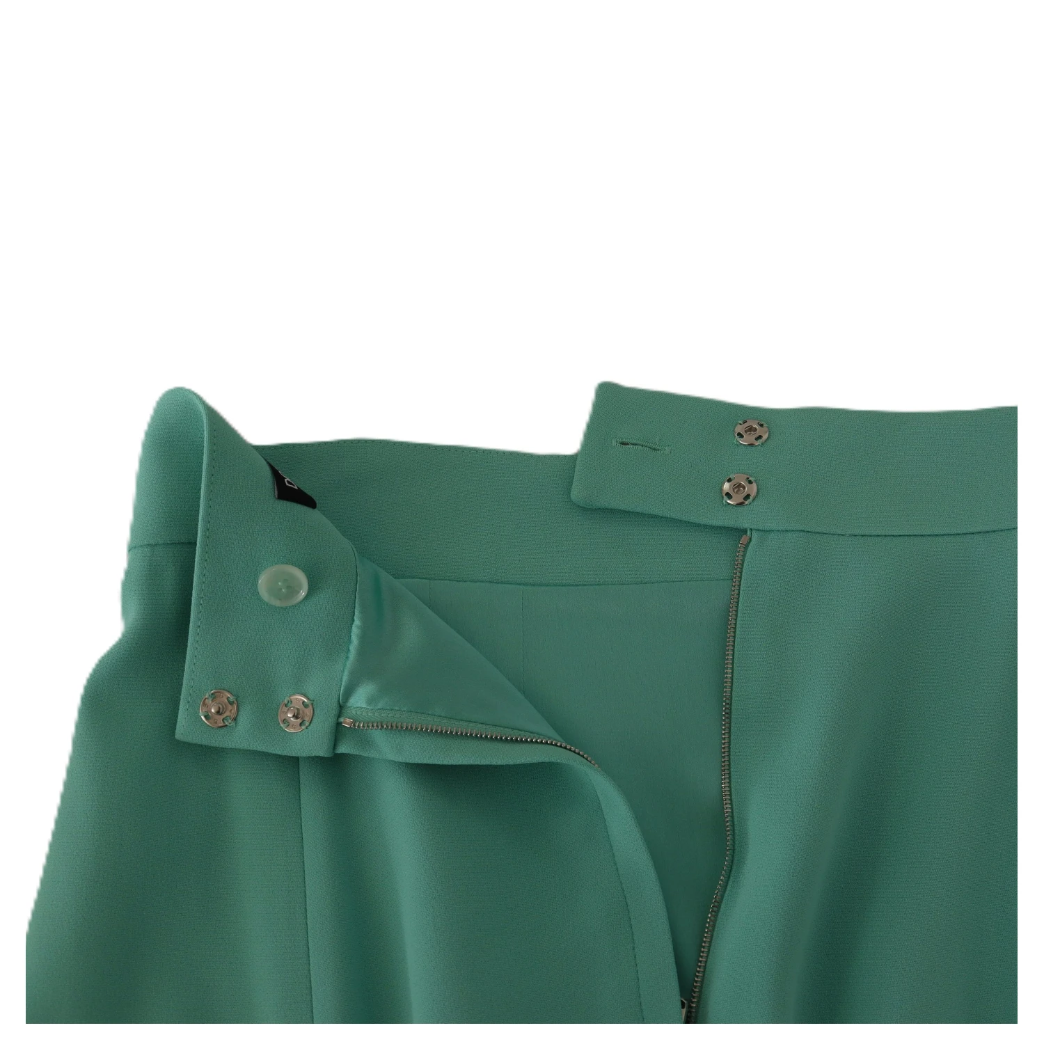 Mint Green Viscose Pencil Cut Midi Skirt