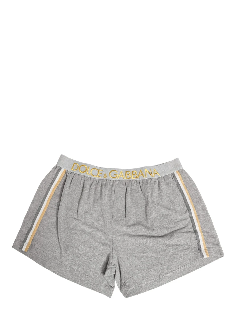 Gray Logo Waistband Cotton Men Boxer Underwear