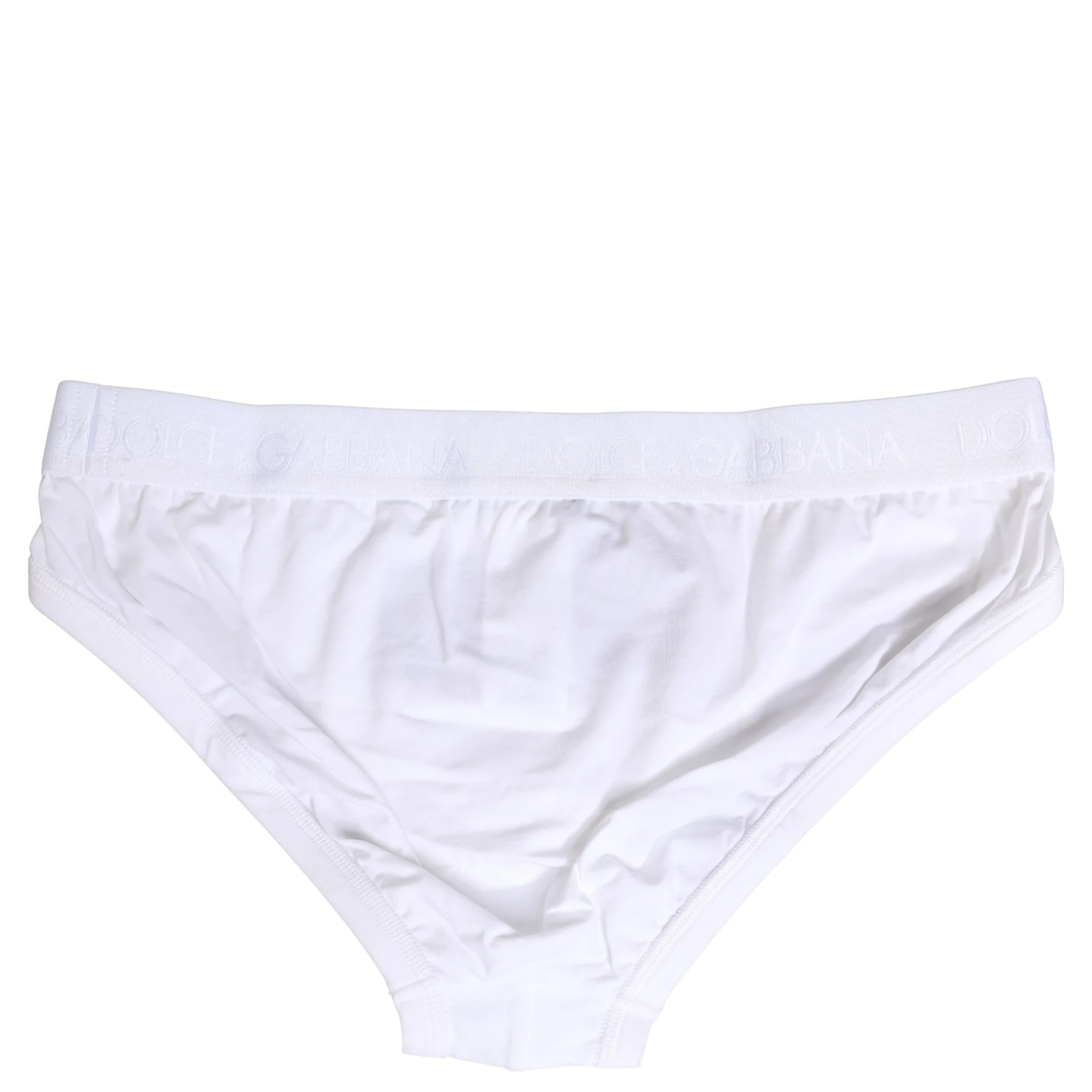 White Logo Waistband Cotton Men Brief Underwear