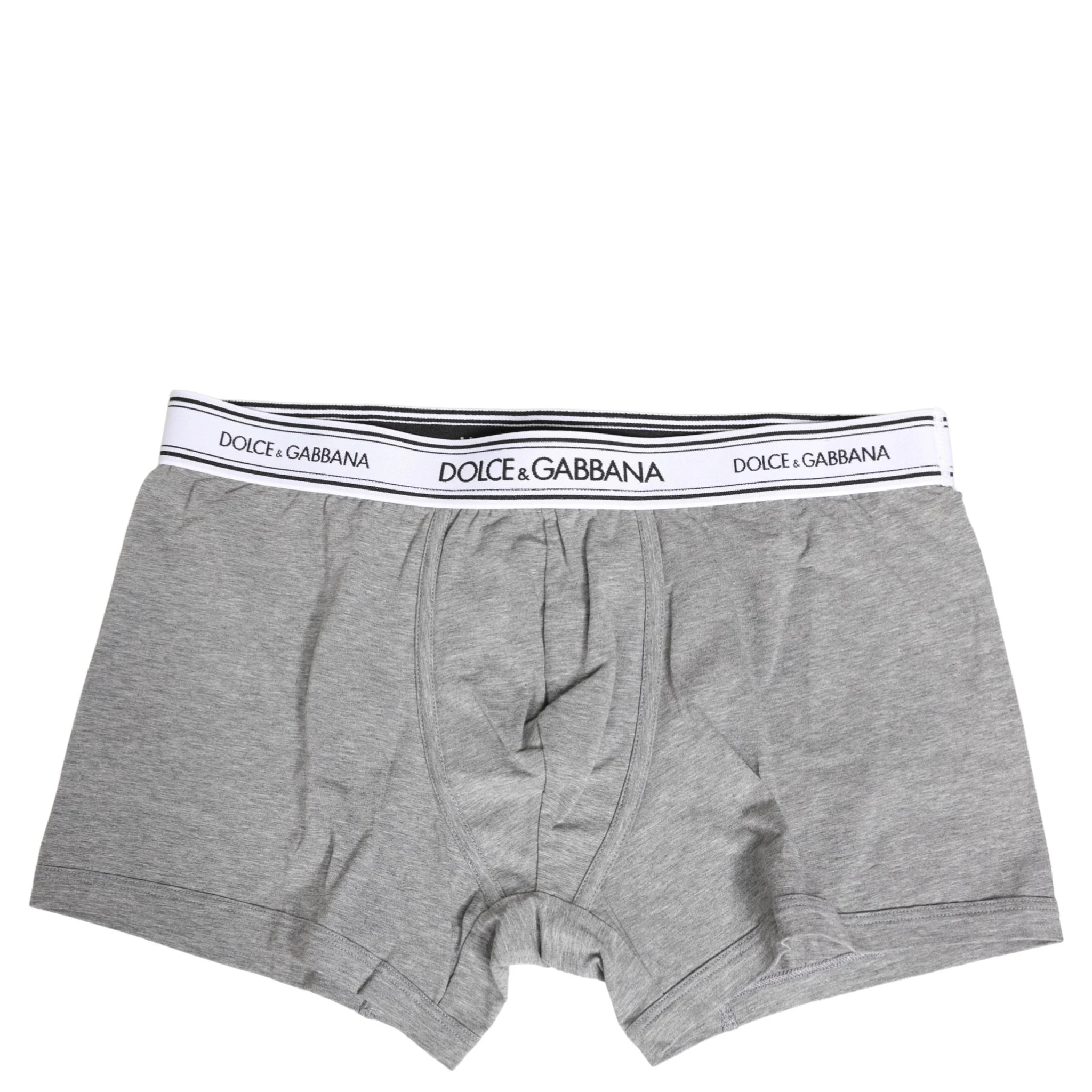 Gray Logo Waistband Cotton Men Boxer Underwear