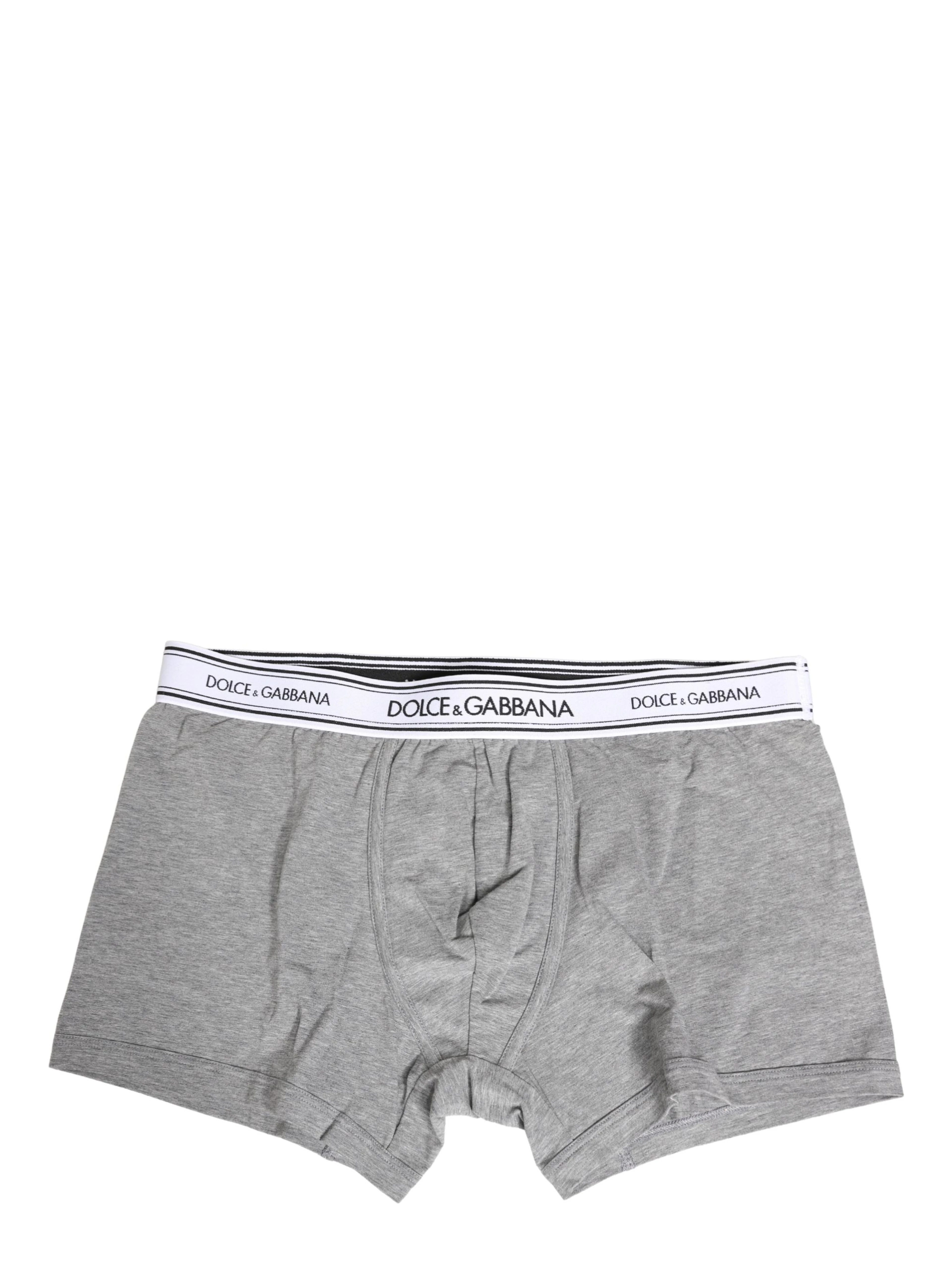 Gray Logo Waistband Cotton Men Boxer Underwear