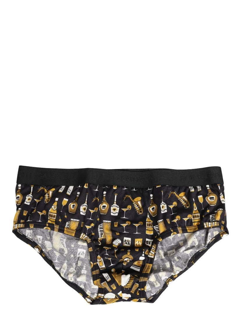Black Jazz Cocktail Men Brando Brief Underwear