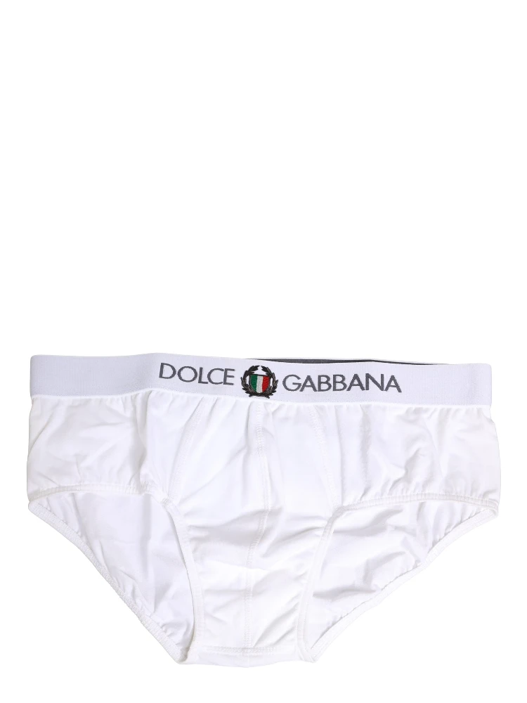 White Logo Waistband Cotton Men Briefs Underwear alternative