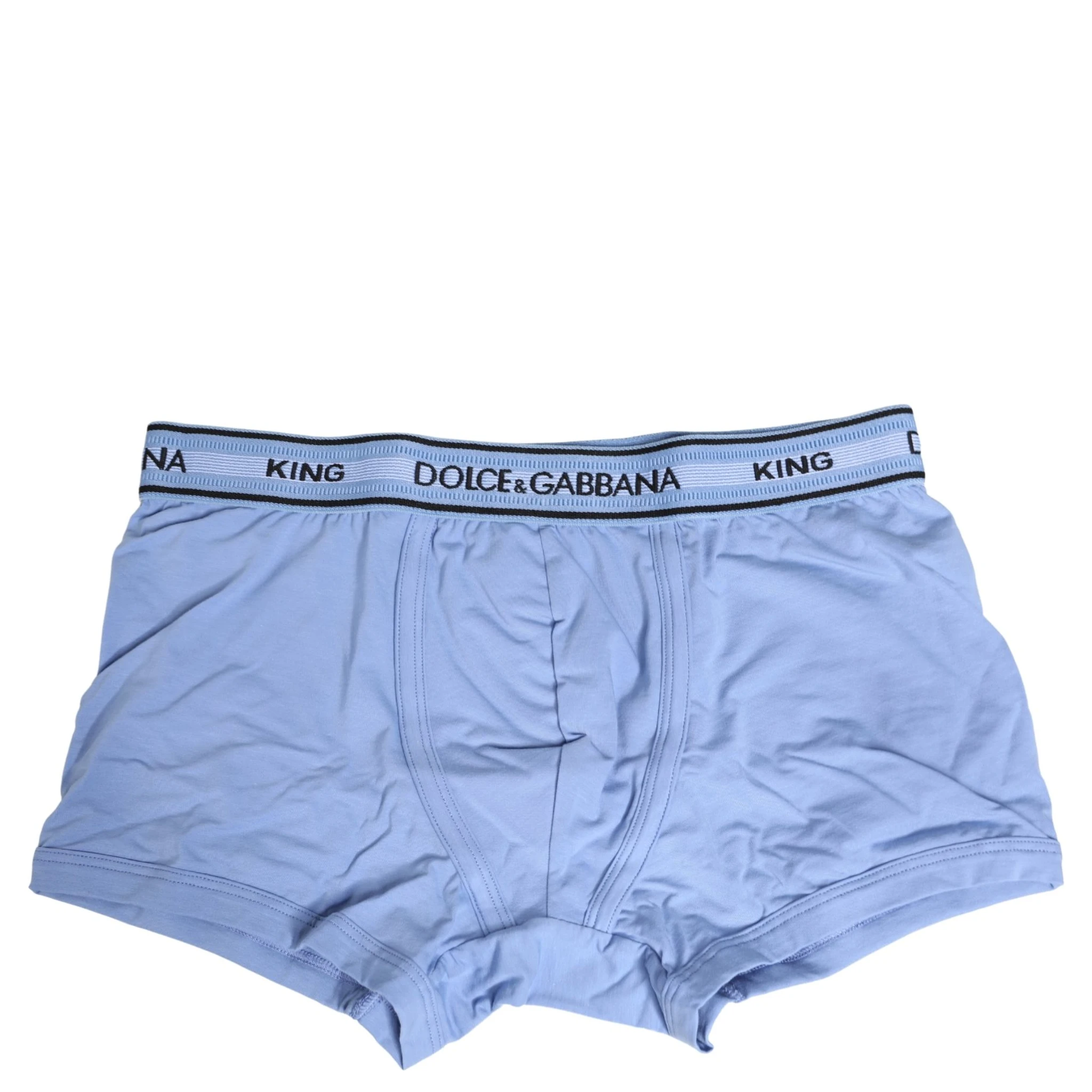 Light Blue Cotton Men Regular Boxer Underwear