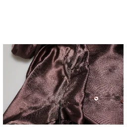 Violet Satin Long Sleeve Ascot Tie Shirt  Top