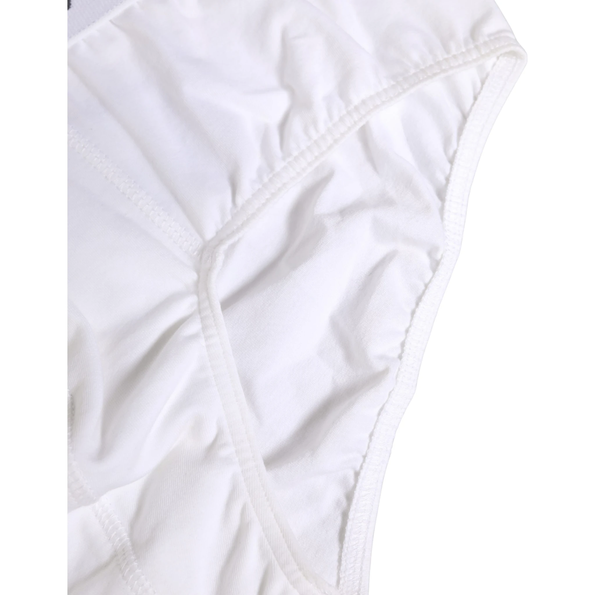 White Logo Waistband Cotton Men Briefs Underwear