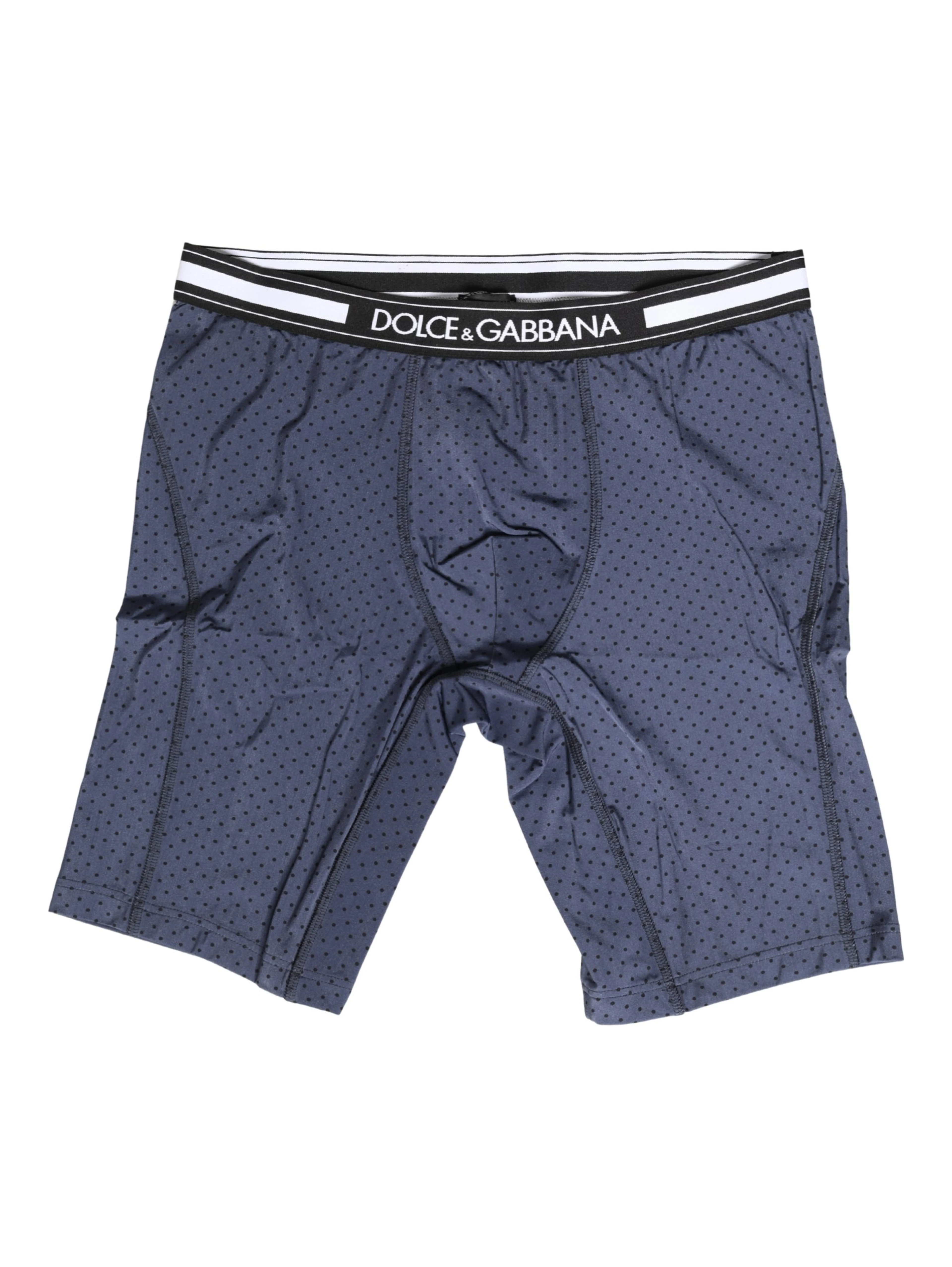 Dark Blue Polka Dots Men Bike Shorts Underwear